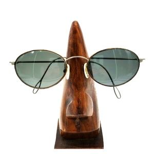 Vintage Ralph Polo Gunmetal Oval Sunglasses Frames